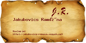 Jakubovics Ramóna névjegykártya